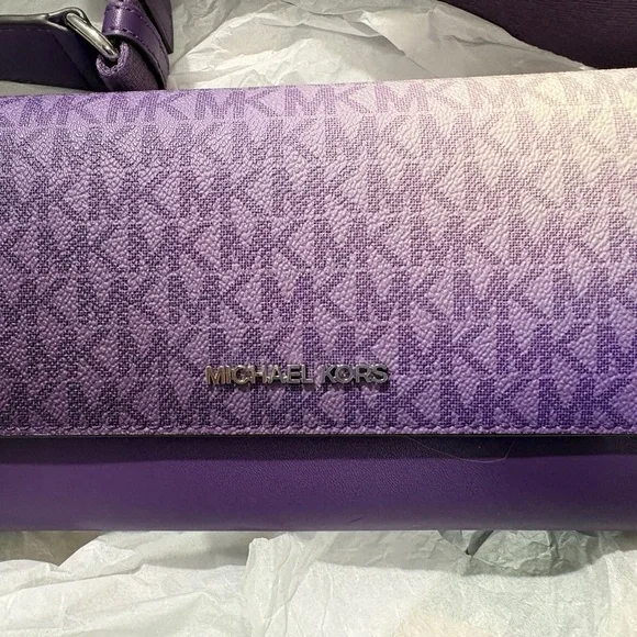 NWOT Michael Kors Ombre Purple Crossbody Bag - Picture 2 of 6